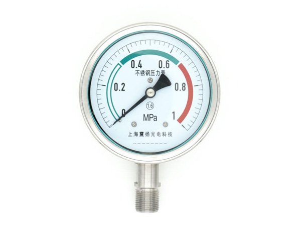 Y-BF卡口式不銹鋼壓力表