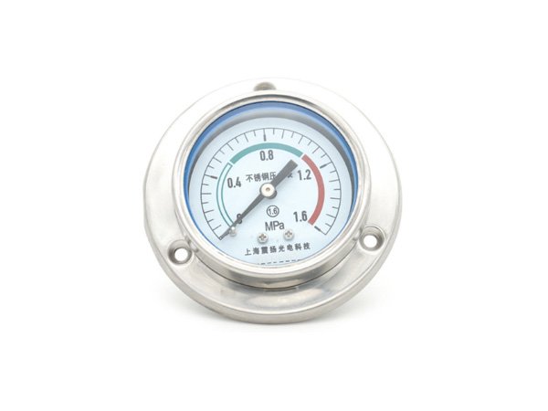 全不銹鋼軸向帶邊壓力表