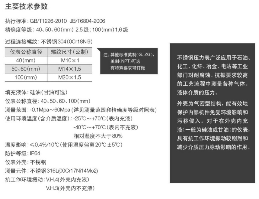 Y-B卷邊不銹鋼壓力表