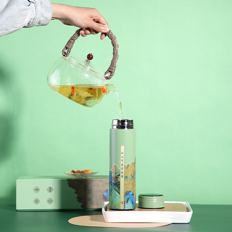 千里江山智能保溫杯、保溫杯