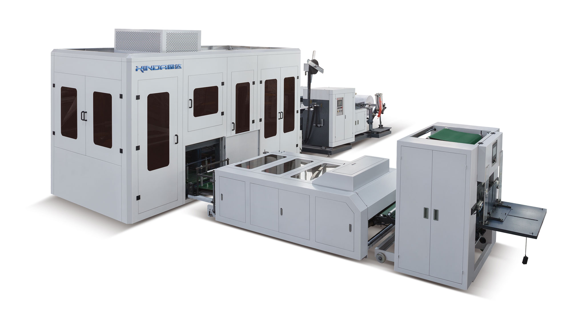 全自動(dòng)一次成型無(wú)紡布立體袋制袋機(jī)