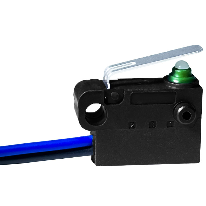 防水微動開關(guān)帶線汽車充電槍檢測限位開關(guān)常開/常閉防塵防油IP67