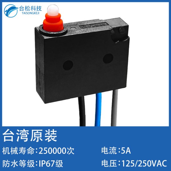 中國臺灣ZINGEAR原裝防水微動開關G9A05高行程限位檢測開關充電槍長按鈕