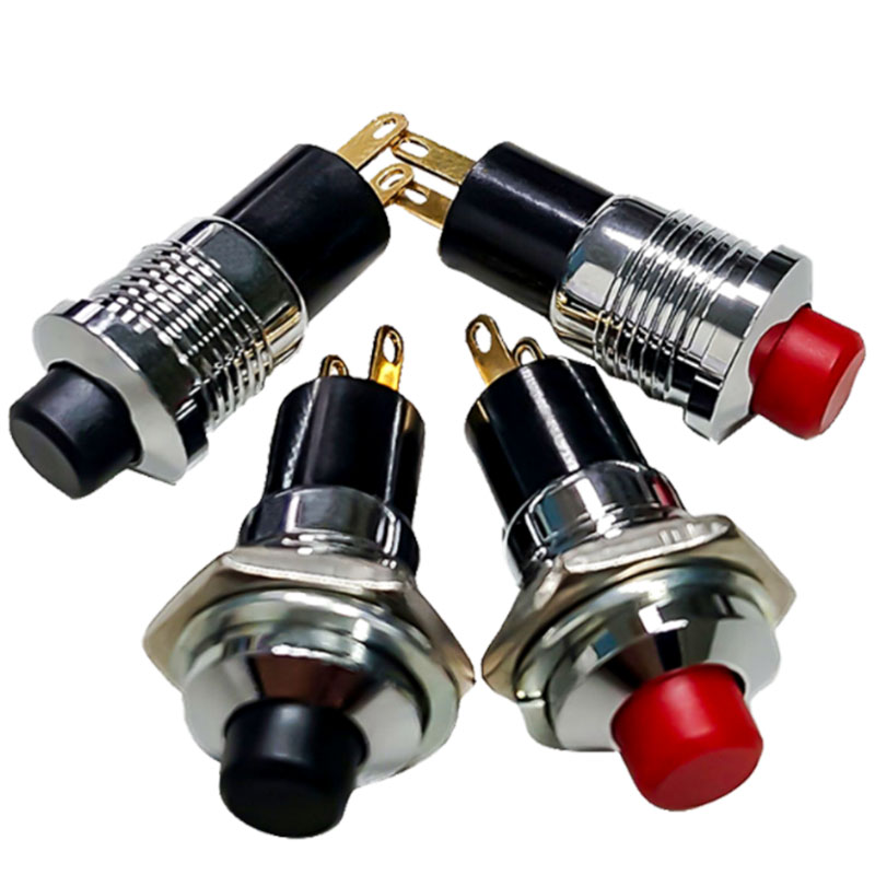 中國臺灣原裝按鈕自鎖開關金屬電源開關自復位微小型防爆電腦開關2腳