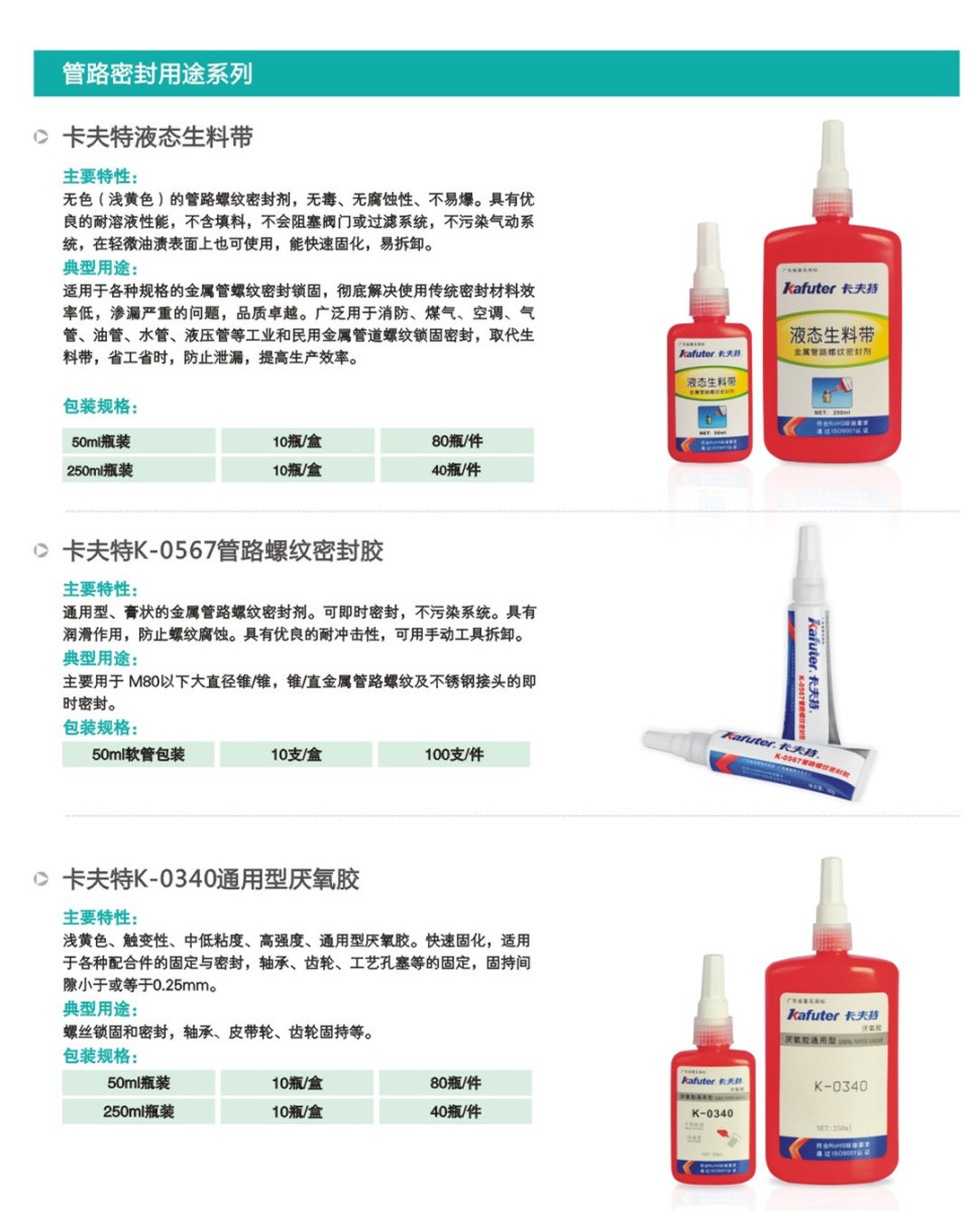 管路密封用途系列