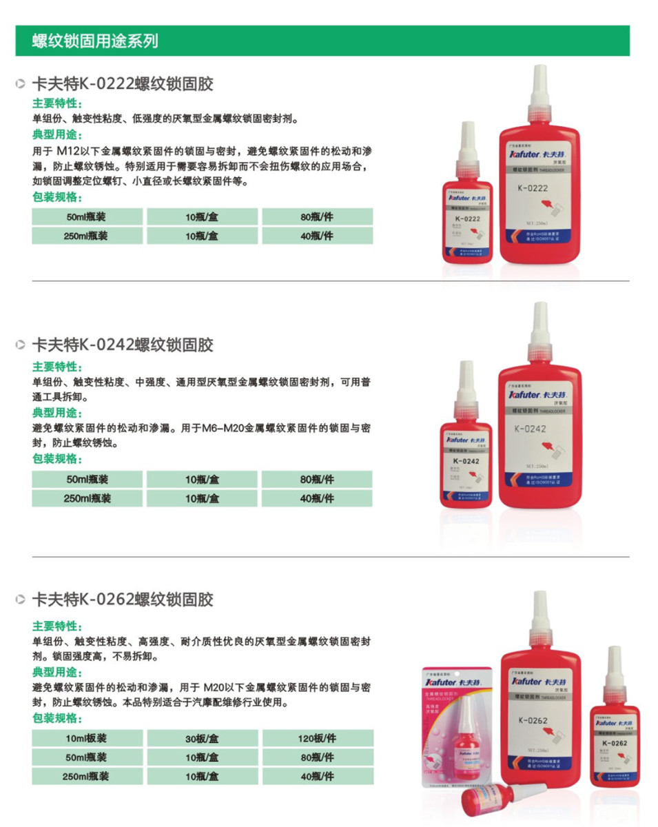 螺紋鎖固用途系列