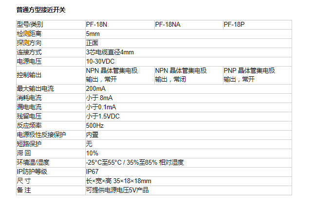 普通方型接近開(kāi)關(guān)