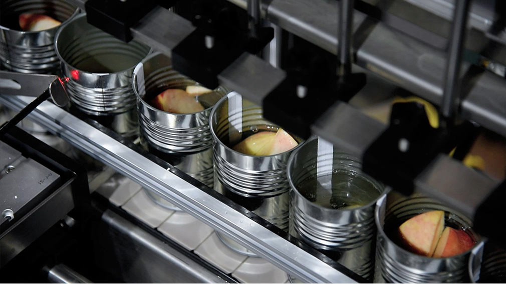 黃桃罐頭罐包裝生產線