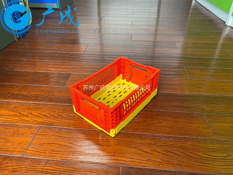 300*200*120塑料折疊筐展開