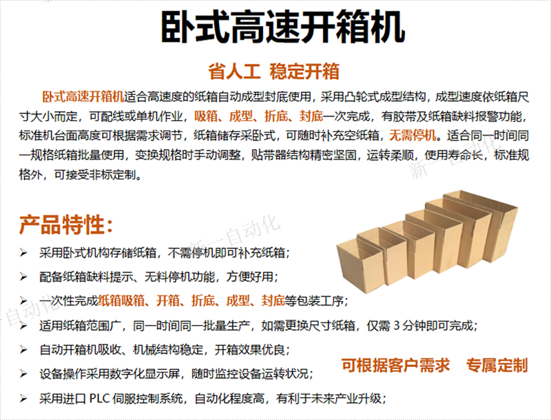 臥式高速開箱機(jī)