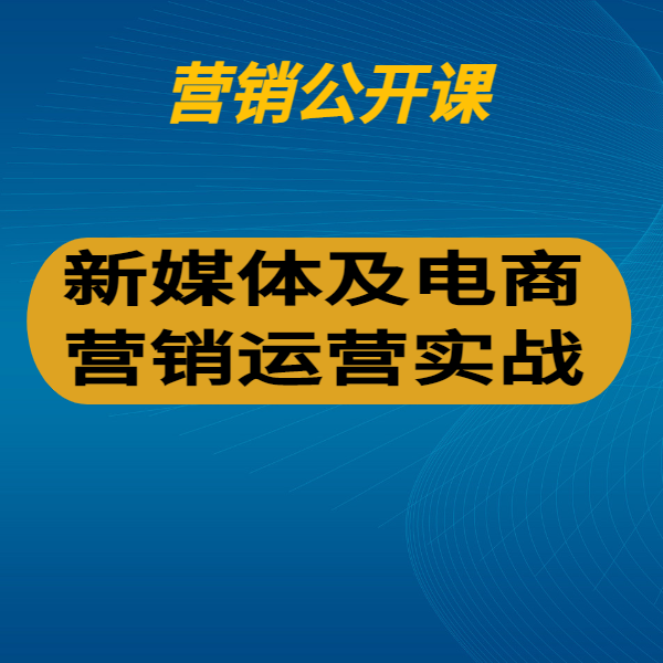 新媒體及電商營銷運營實戰