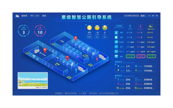 智慧公廁廁位引導系統