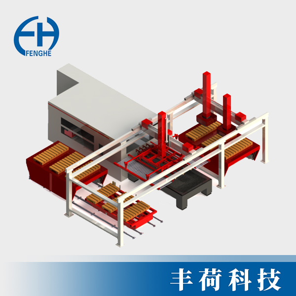 三菱光纖激光自動(dòng)生產(chǎn)線上下料分揀機(jī)器人