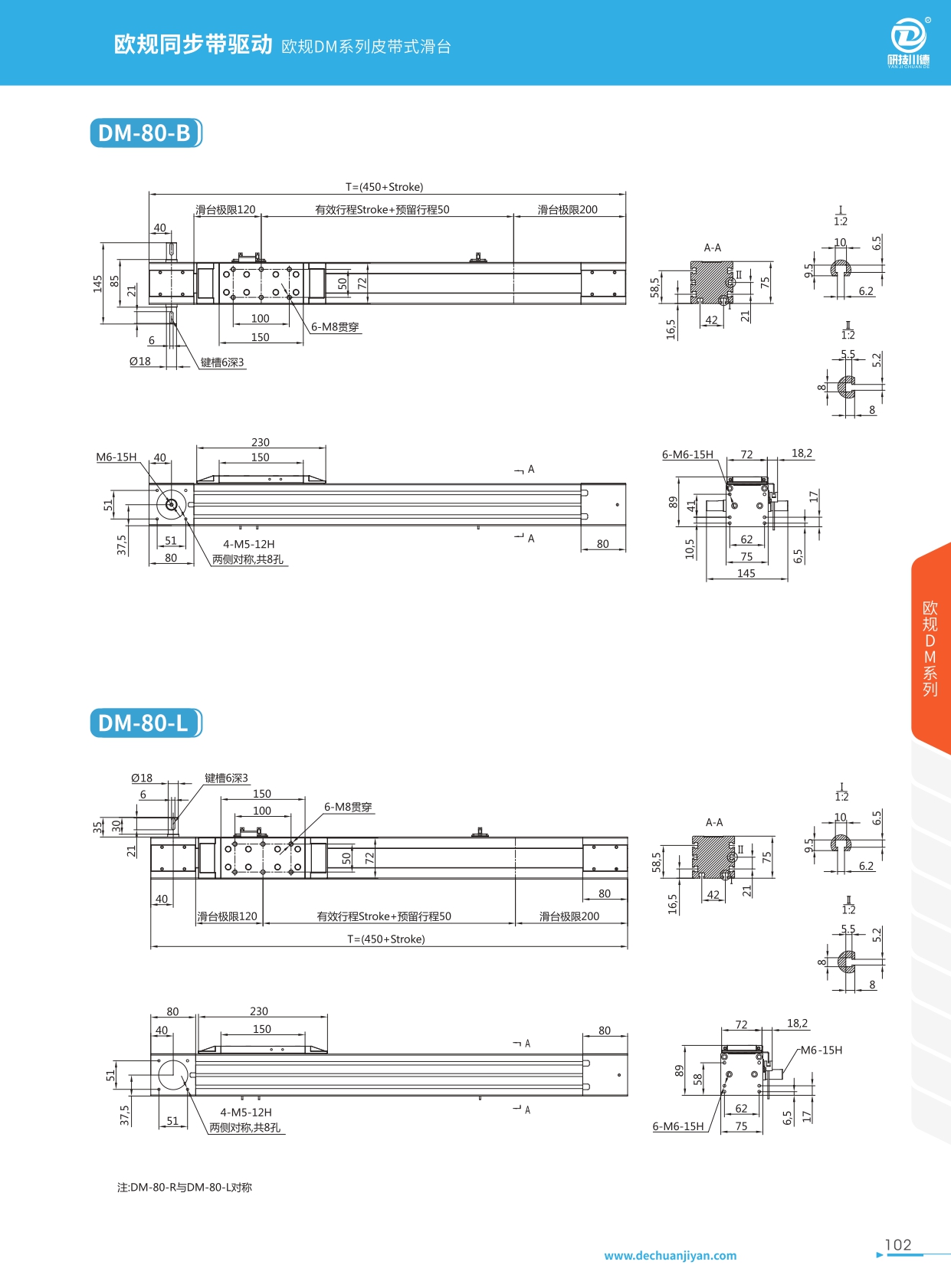 DM-80 歐規(guī)皮帶式滑臺(tái)詳情頁