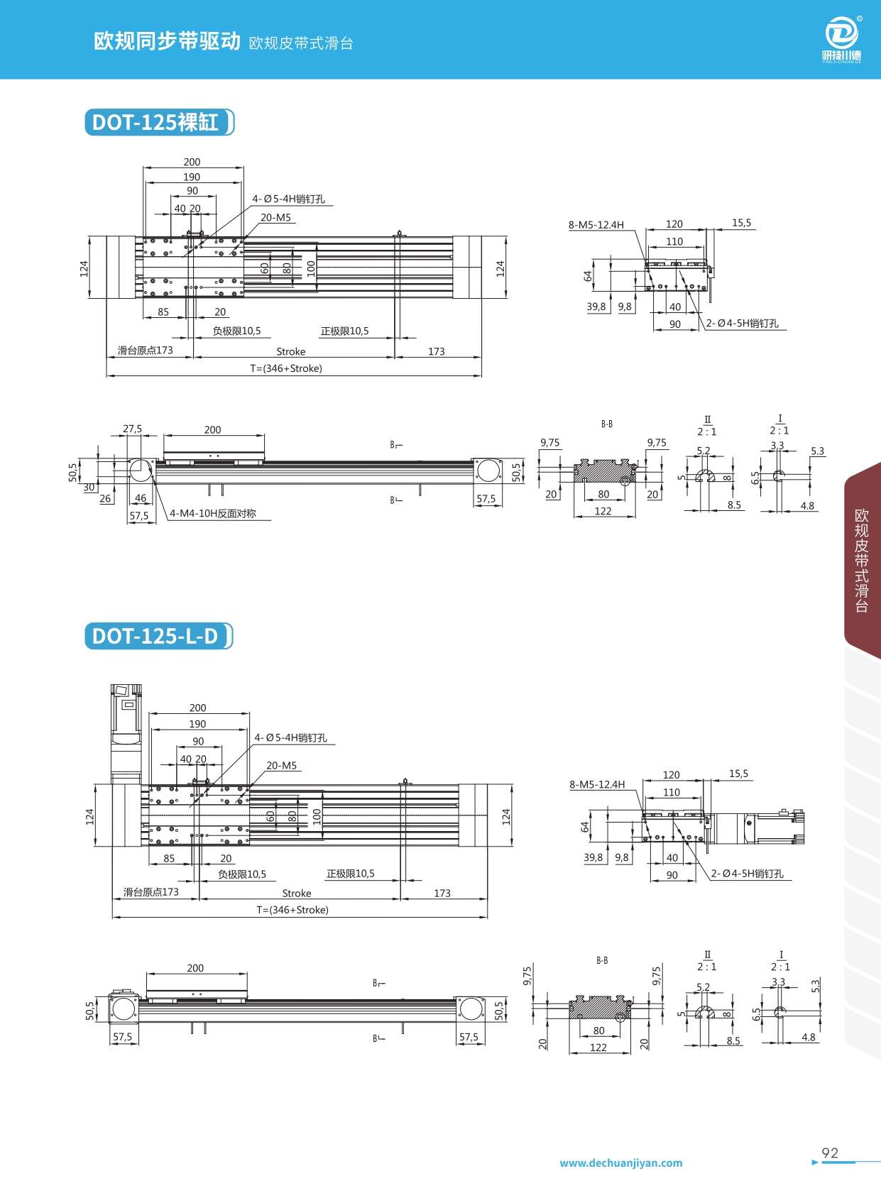 DOT-125 歐規(guī)皮帶式滑臺(tái)詳情圖