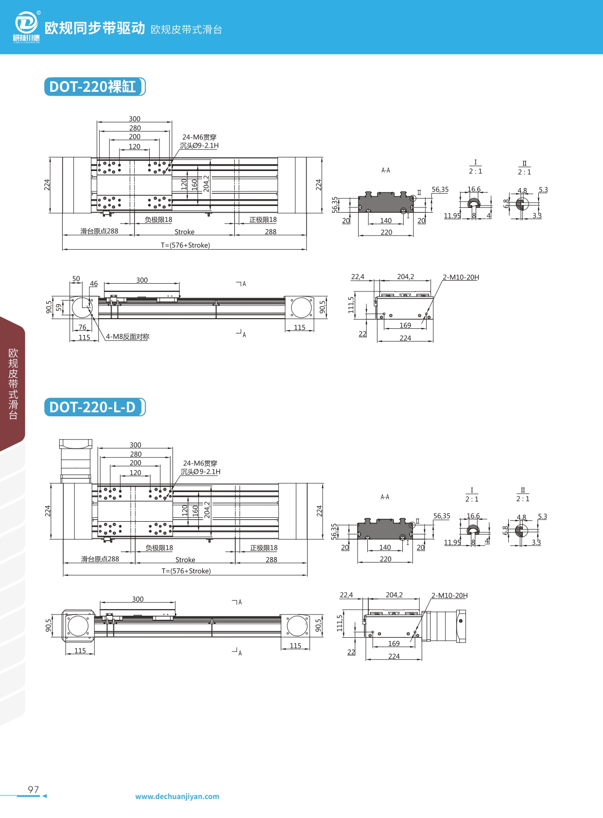 DOT-220 歐規(guī)皮帶式滑臺詳情圖