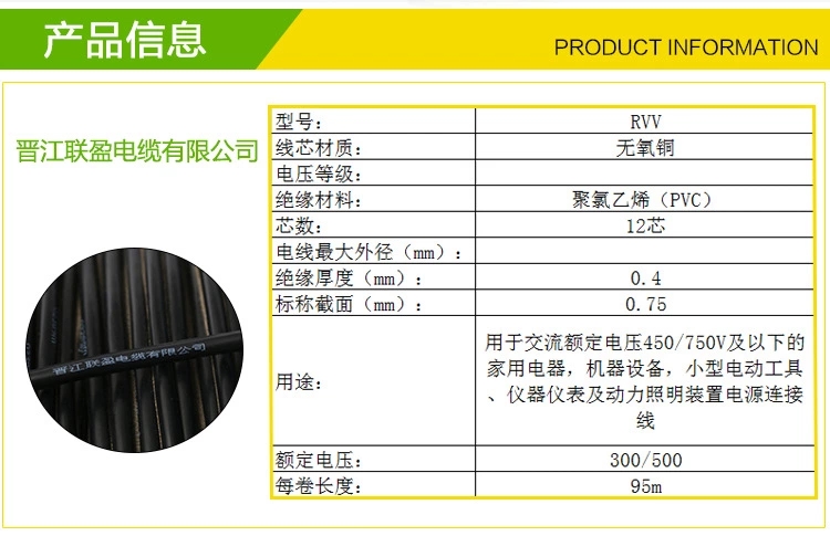 機(jī)電設(shè)備配套線RVV12