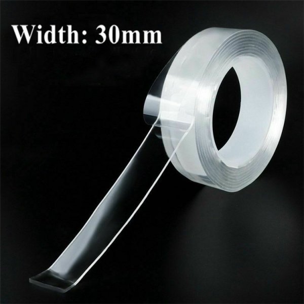 納米膠帶雙面膠貼無痕魔力膠粘透明防水墻面貼高粘度亞克力膠