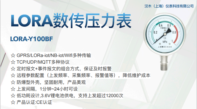 LORA數傳壓力表