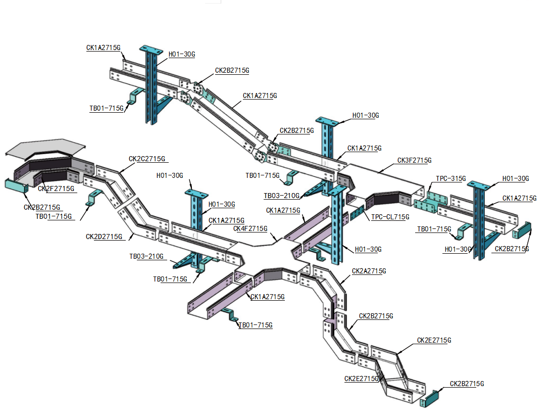 自鎖式電纜橋架
