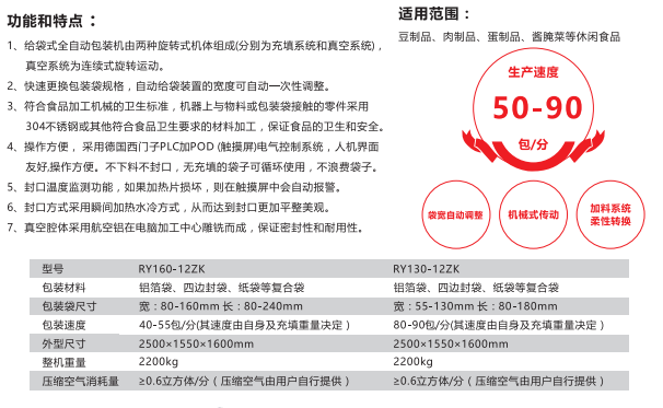 高速給袋式真空包裝機(jī)
