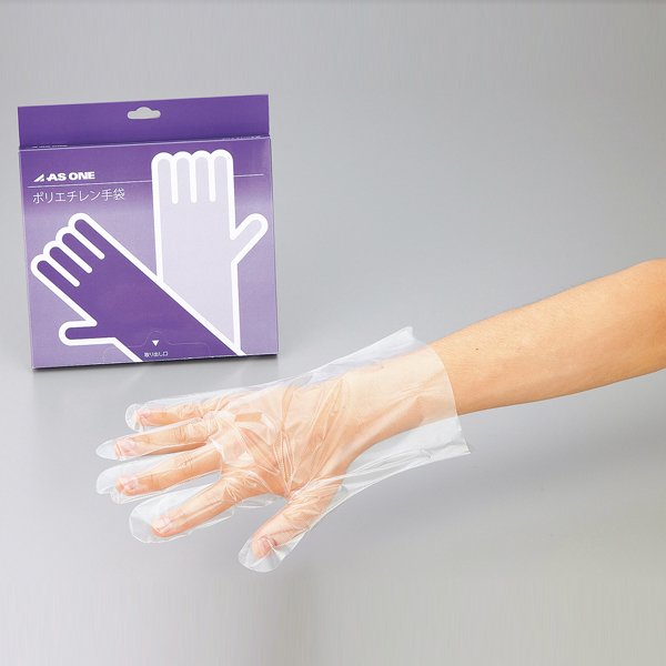 日本原装进口ASONE亚速旺经济型PE手套经济型