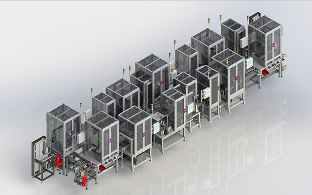 汽車車門鎖生產線