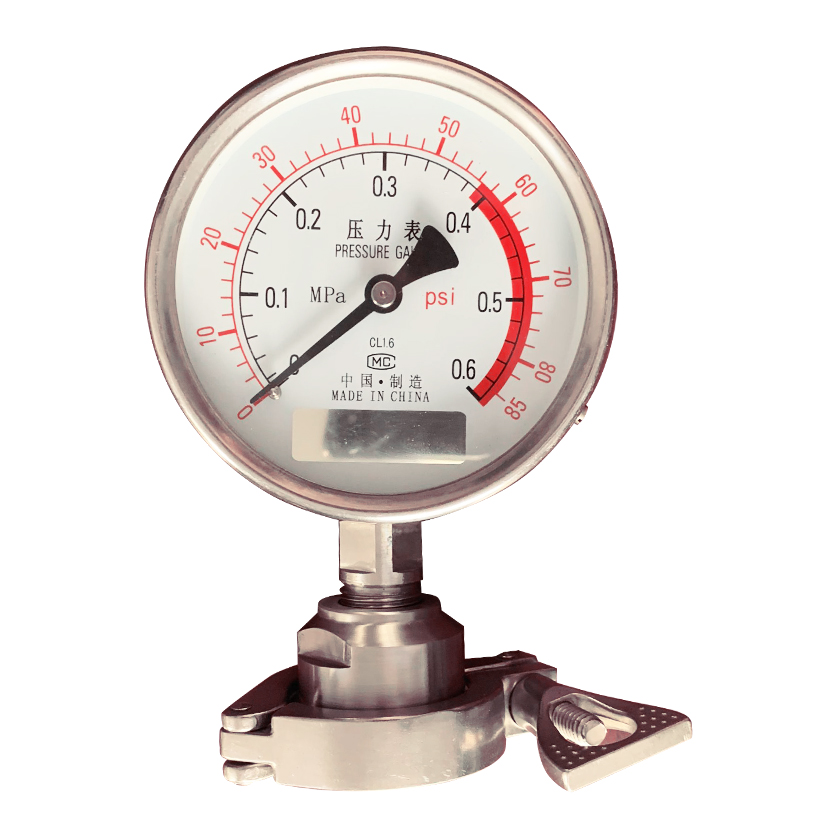 衛生型卡箍隔膜壓力表