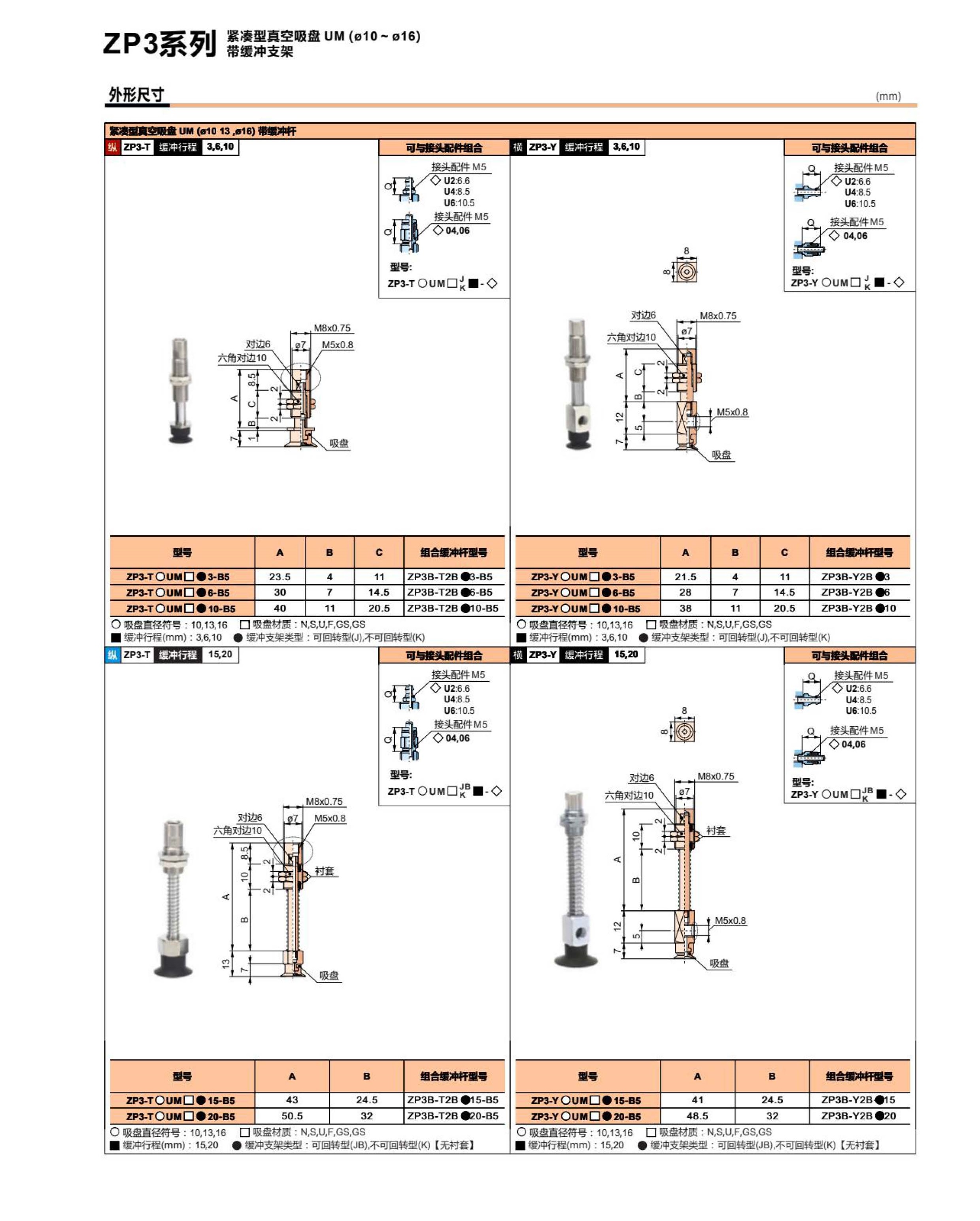 ZP3 系列 真空吸盤