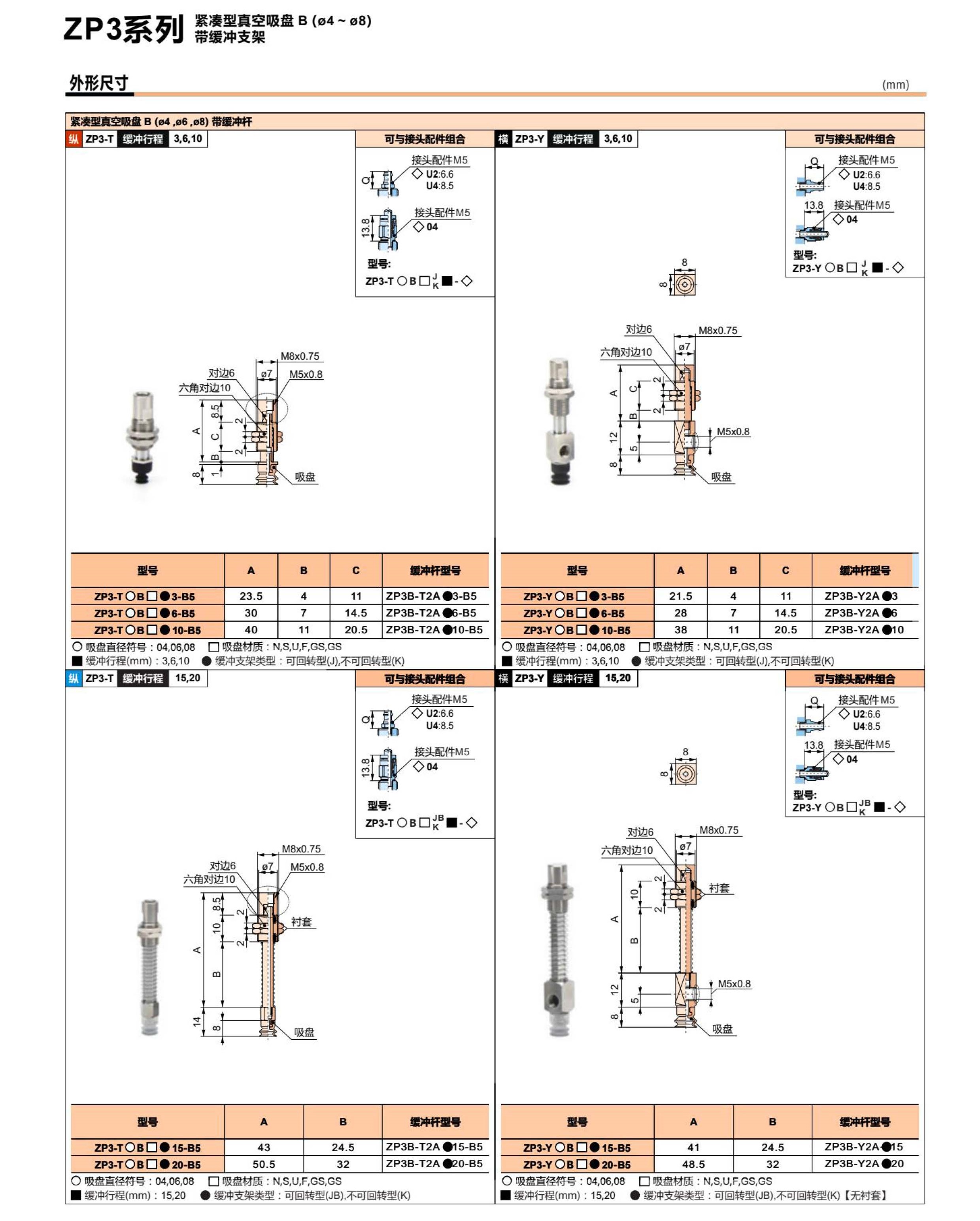 ZP3 系列 真空吸盤