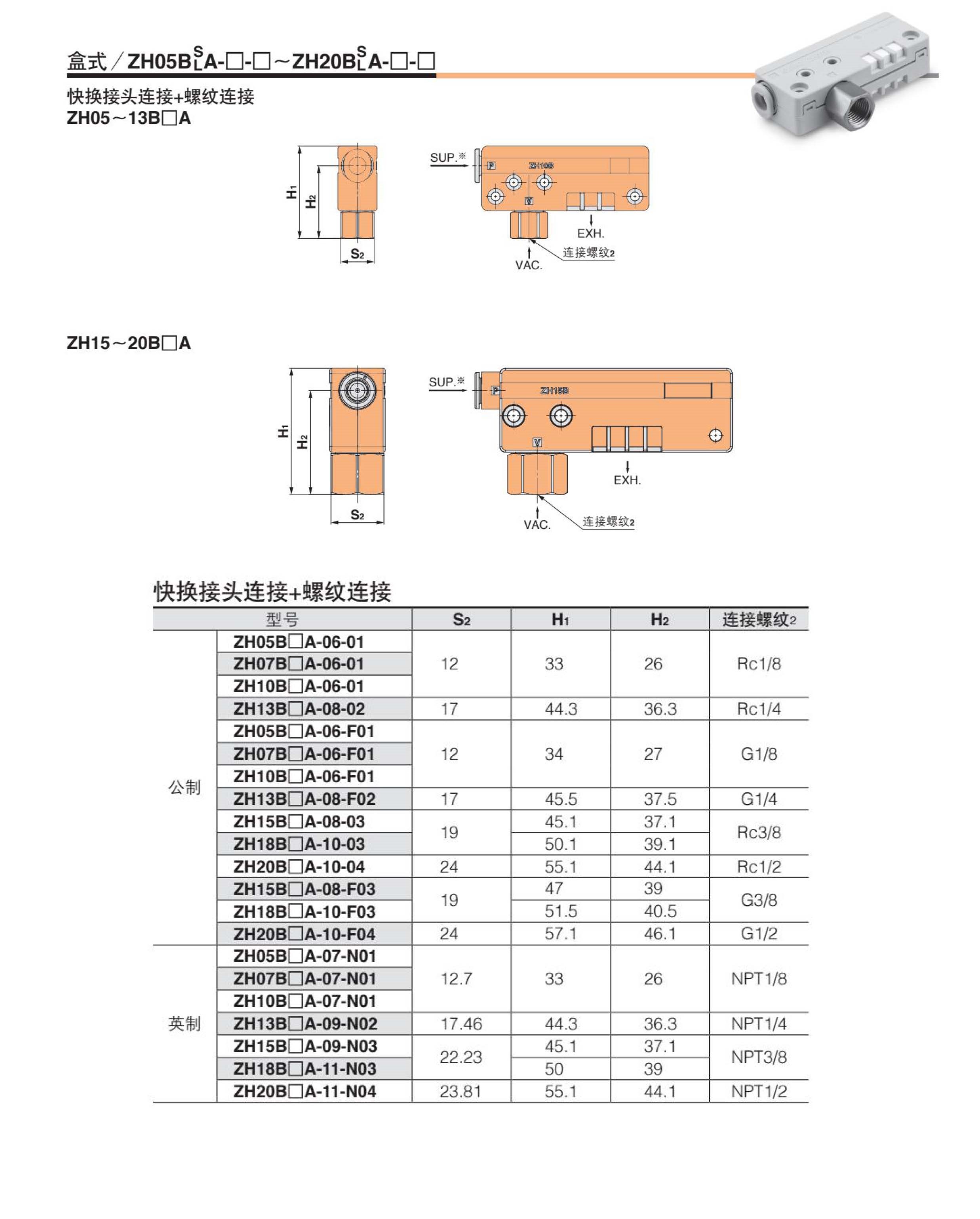 ZH盒式真空發生器