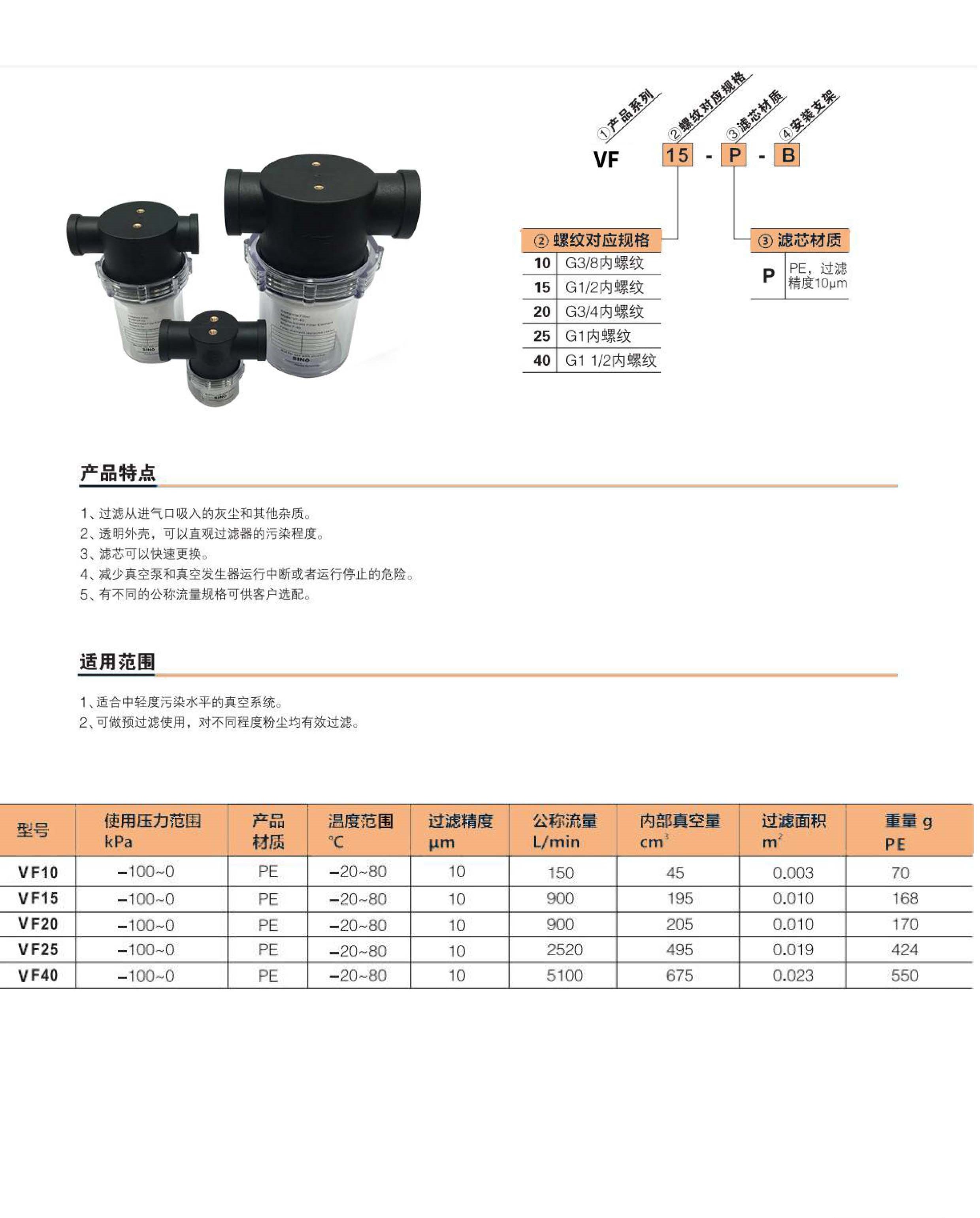 VF系列真空過濾器