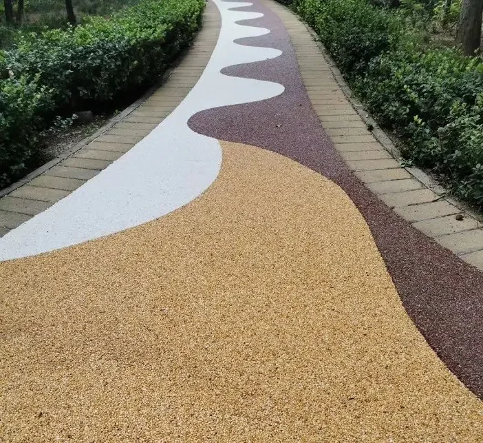 公園透水膠粘石路面