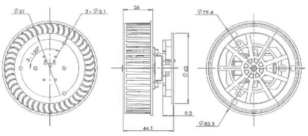 電吹風(fēng)無刷電機(jī)