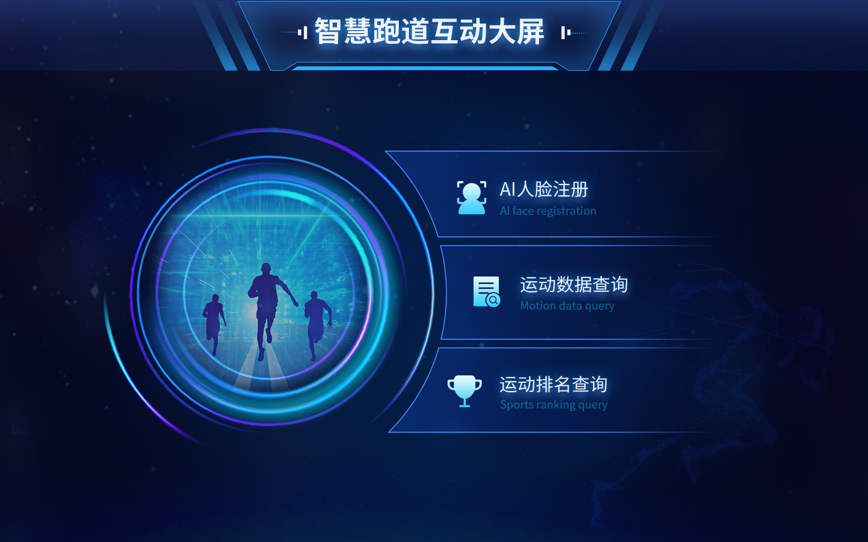 智慧跑道互動大屏
