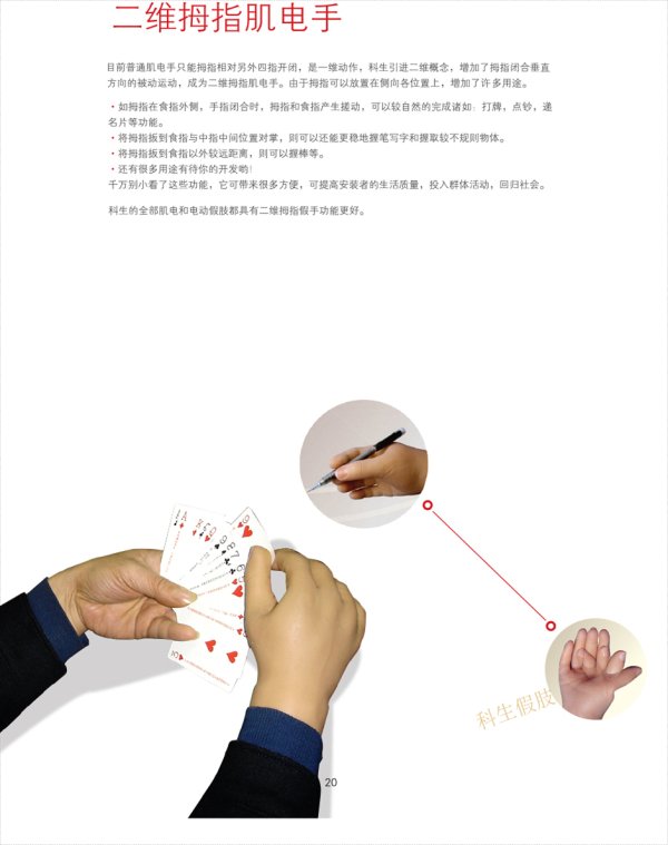 二維拇指肌電手