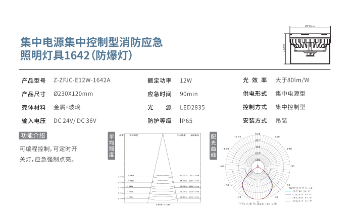 集中電源集中控制型消防應(yīng)急照明燈具1642（防爆燈）