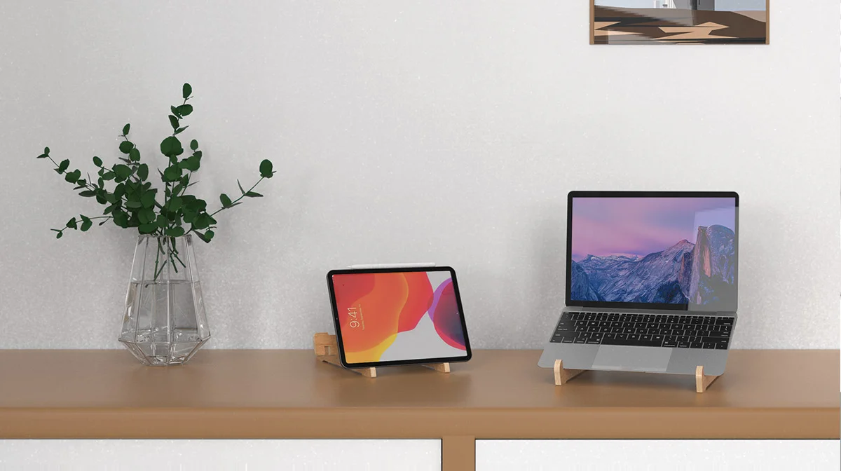 Office Bamboo Stand Laptop Stand-China-Corporation-Vendor
