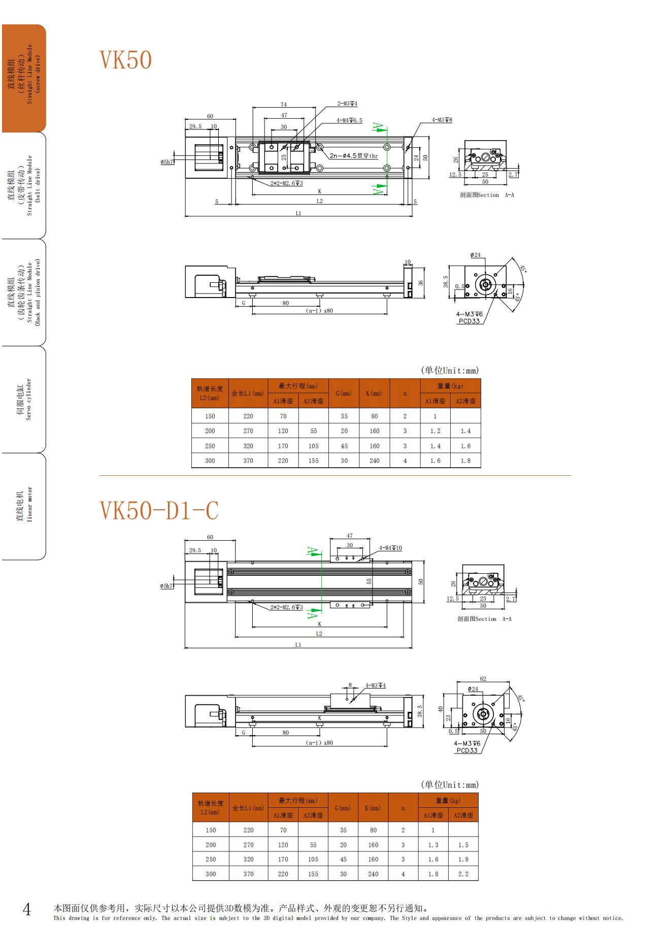 VK8610C絲桿模組