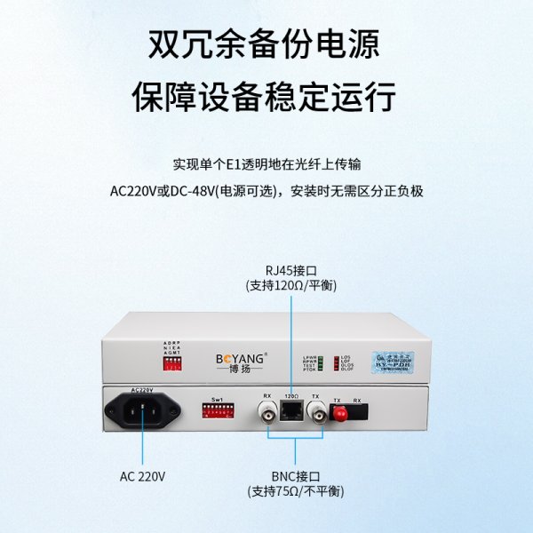 BY-P1E1 PDH光端機1路E1 1路2M光端機