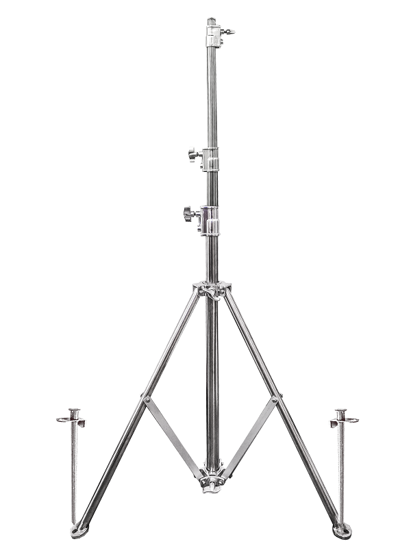 监控球机室外专属2米不锈钢伸缩三脚架 内置电池钓鱼直播轻便携带