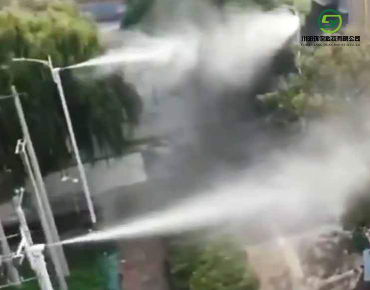 高空旋转喷雾系统案例