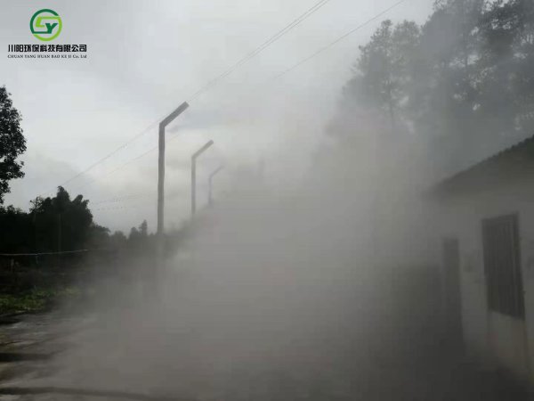 立柱车辆消毒通道案例