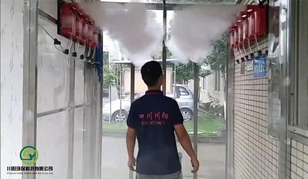 智能人員消毒通道案例