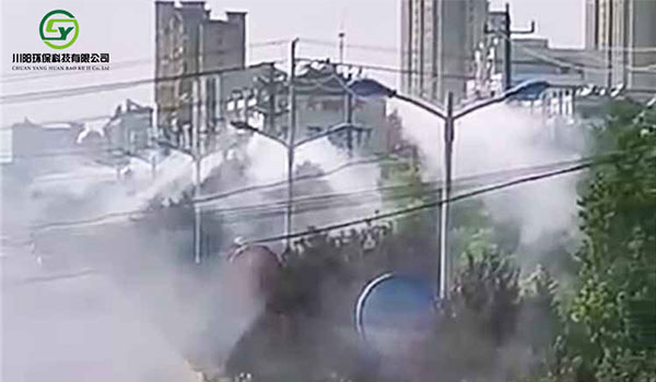 路灯杆喷雾系统案例