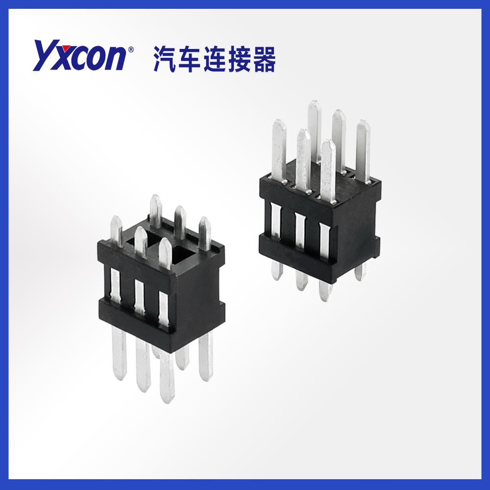 3.5間距扁針 2*3P 180度汽車連接器