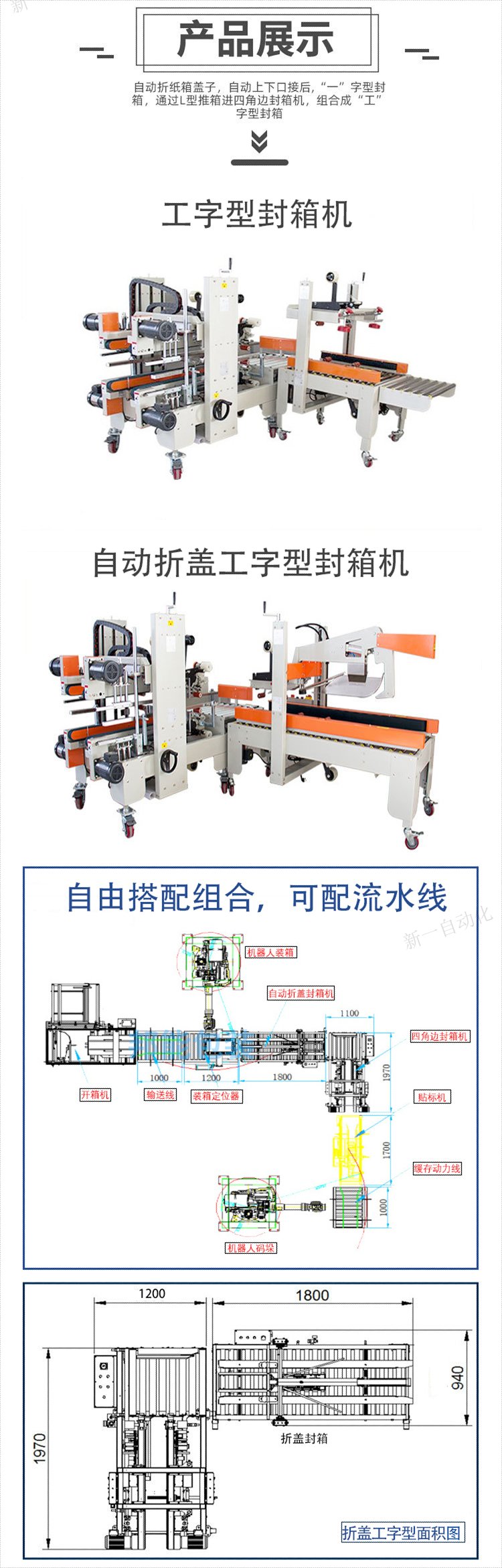 工字型封箱機