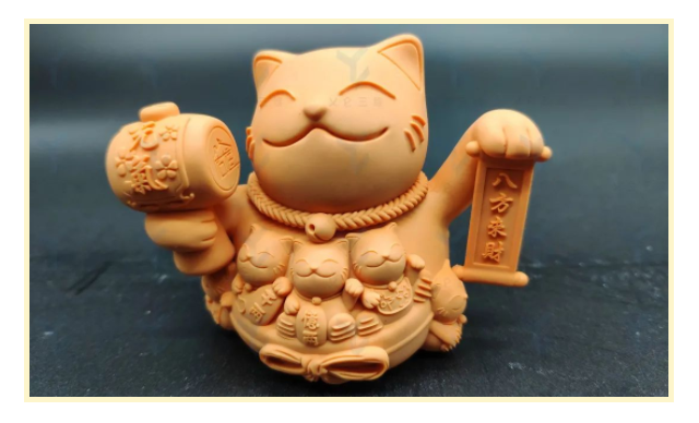 3D打印紅蠟材質招財貓