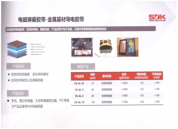 電磁屏蔽膠帶-金屬基材導電膠帶