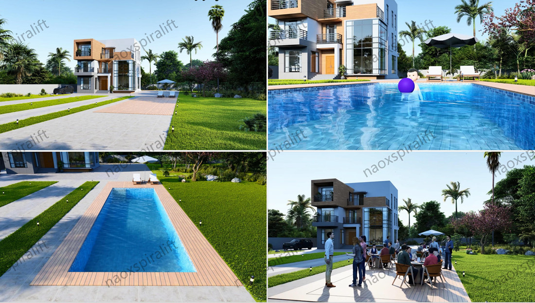 居家別墅戶外泳池